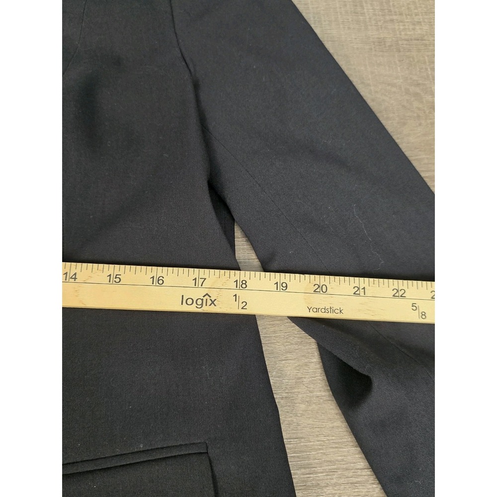 Pendleton Blazer Jacket Women 10 BLACK Single Button Mid Length‎ Polyester Blend - Picture 3 of 8